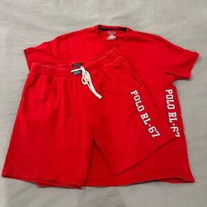 Polo Ralph Lauren t-shirt and shorts set from the RL-67 lounge collection